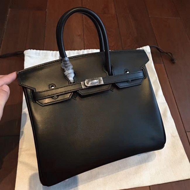 424277D5-EA4D-C46A-18F7-678B54578DF3.jpg Classic Black Hermes Birkin 25cm Luxury Replica - Image 1