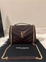 Replica Saint Laurent LouLou Small Chain Bag Burgundy - Image 10