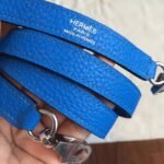 Blue Clemence Replica Hermes Kelly 25cm Chic Tote - Image 3