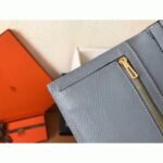 Blue Lin Epsom Fake Hermes Bearn Wallet - Image 4