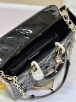 Dior Lady D-Joy Medium Bag Faux in Black Patent Cannage Calfskin - Image 2