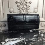 Blue electric crocodile leather replica Hermes Jige Elan clutch bag - Image 4
