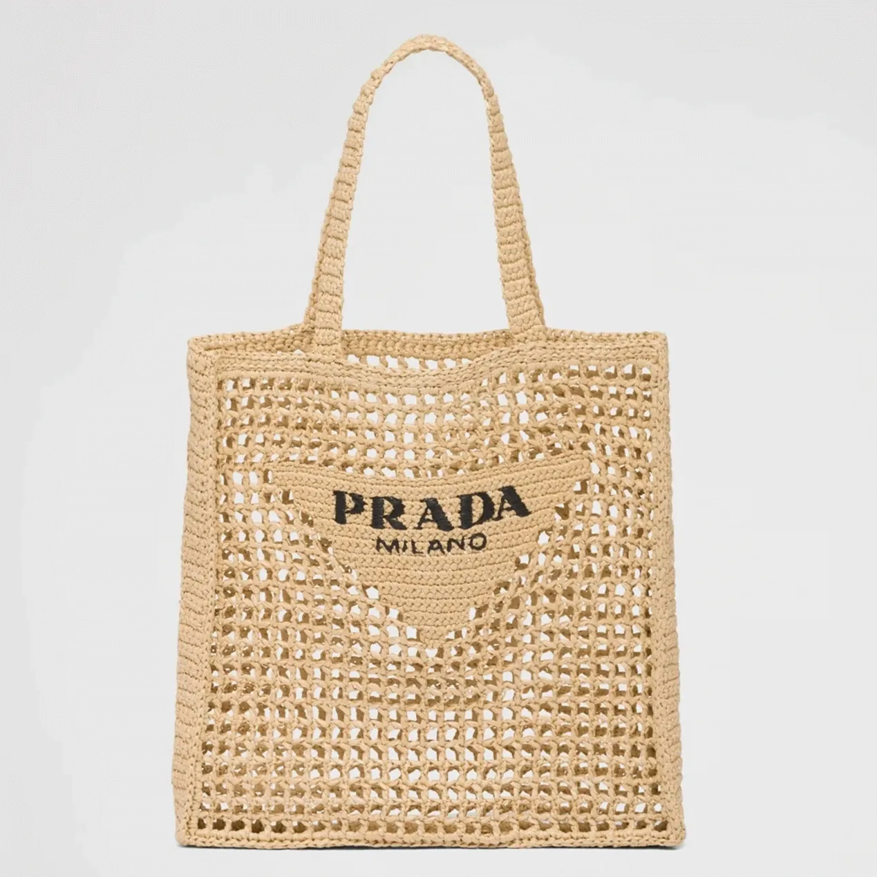 42E40C5E-91B9-1FC9-5EDB-18B5EE0BBB0E.webp Prada Small Tote Bag Fake in Beige Woven Raffia - Image 1