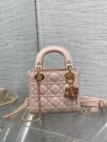 Dior Lady Dior Mini Bag Fake in Pink - Image 5