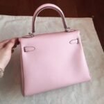 Rose Dragee Swift Replica Hermes Kelly 25cm Graceful Bag - Image 5