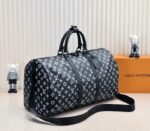 LV Monogram Shadow Keepall Bandouliere 50 In Black - Image 2