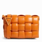 Top Quality Faux Bottega Veneta Padded Cassette Bag In Orange