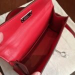 Red Swift Replica Hermes Kelly 20cm Classic Handbag - Image 2