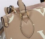 Louis Vuitton Bicolor Monogram Empreinte Leather Onthego PM Bag In Tourterelle Gray And Cream - Image 8