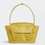 Top Quality Fake Bottega Veneta Arco Small Bag In Yellow Intrecciato Leather