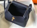 Fake designer Hermes Lindy 26cm handbag in navy blue - Image 3