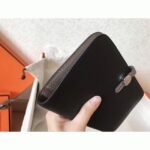 Black taupe knockoff Hermes Dogon duo wallet - Image 6