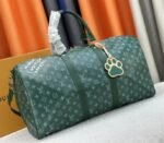 Louis Vuitton Monogram Heritage Canvas Keepall Bandouliere 50 In Green - Image 2