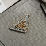 Grey Prada Double Medium Tote Bag Replica - Image 2