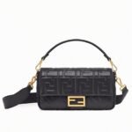 Top Quality Fake Fendi Medium Baguette Bag In Black FF