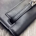 Black Swift Leather Replica Hermes Kelly Danse Versatile Handbag - Image 2