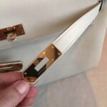 Ivory Swift Fake Hermes Kelly Retourne 32cm Refined Purse - Image 6