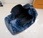 LV Monogram Shadow Keepall Bandouliere 50 In Navy River Blue - Image 5