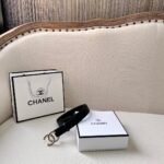 Chanel Gold Chain & Black Quilted Leather CC Belt - Image 8