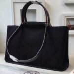 Black Canvas Fake Luxury Hermes Cabag Elan Stylish Tote