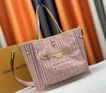 Louis Vuitton Neverfull Bandouliere Inside Out MM Tote In Monogram Canvas And Peony Pink Textile - Image 2
