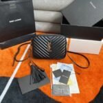 Replica Saint Laurent Lou Camera Bag Black - Image 2