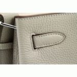 White Leather Knockoff Hermes So Kelly 22cm Clean Style Shoulder Bag - Image 7