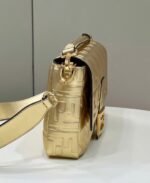 Top Quality Replica Fendi Large Baguette Bag In Gold FF - Image 7