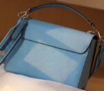 Louis Vuitton Epi Leather Twist MM Bag With Jacquard Strap In Bleuet Blue - Image 3