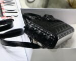 Dior Lady D-Joy Medium Bag Replica in Black Calfskin with Diamond Motif - Image 4