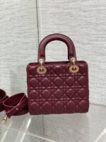 Dior Small Lady Dior My ABCDior Bag Fake in Burgundy - Image 9