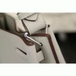 White Leather Knockoff Hermes So Kelly 22cm Clean Style Shoulder Bag - Image 5