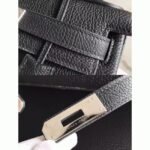 Black with Zigzag Handle Replica Luxury Hermes Kelly 28cm Stylish Purse - Image 8