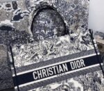 Dior Medium Book Tote Bag Replica in Blue Toile De Jouy Embroidery - Image 2