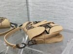 Dior Saddle Bag Knockoff in Beige Jute Canvas with Dior Union Motif - Image 8