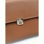 Brown perfect fake Hermes Clic wallet with strap - Image 4