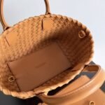 Top Quality Replica Bottega Veneta Cabat Mini Bag In Caramel Intrecciato Lambskin - Image 3