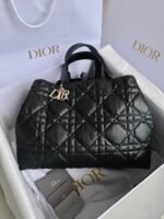 Dior Toujours Large Bag Replica in Black Macrocannage Calfskin - Image 9