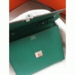 Green fake designer Hermes Clic wallet with strap - Image 4