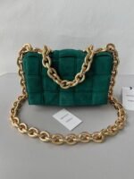 Top Quality Fake Bottega Veneta Chain Cassette Bag In Green - Image 5
