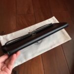Black Epsom Fake Hermes Kelly Cut Clutch Sleek Handbag - Image 3