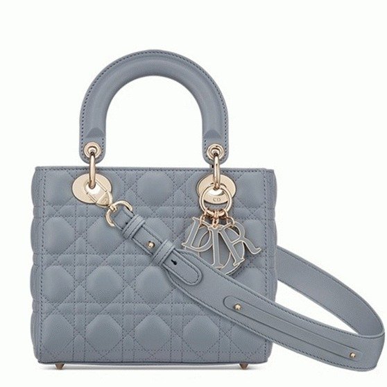 47BA3553-6CAE-5CF6-C2A1-9C57CE8F40E3.jpg Dior Small Lady Dior My ABCDior Bag Replica in Sky Blue - Image 1