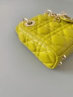 Dior Lady Dior Micro Bag Fake in Yellow Cannage Lambskin - Image 6