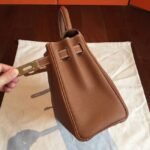 Gold Clemence Knockoff Hermes Kelly Retourne 28cm Classic Bag - Image 6