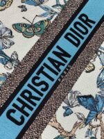 Dior Large Book Tote Bag Replica in White and Blue Toile de Jouy Mexico Embroidery - Image 2