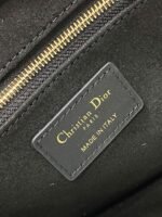 Dior Small Book Tote Bag Fake with Strap in Black - Image 5