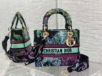 Dior Lady D-Lite Medium Bag Replica in Blue Toile de Jouy Voyage Embroidery - Image 2