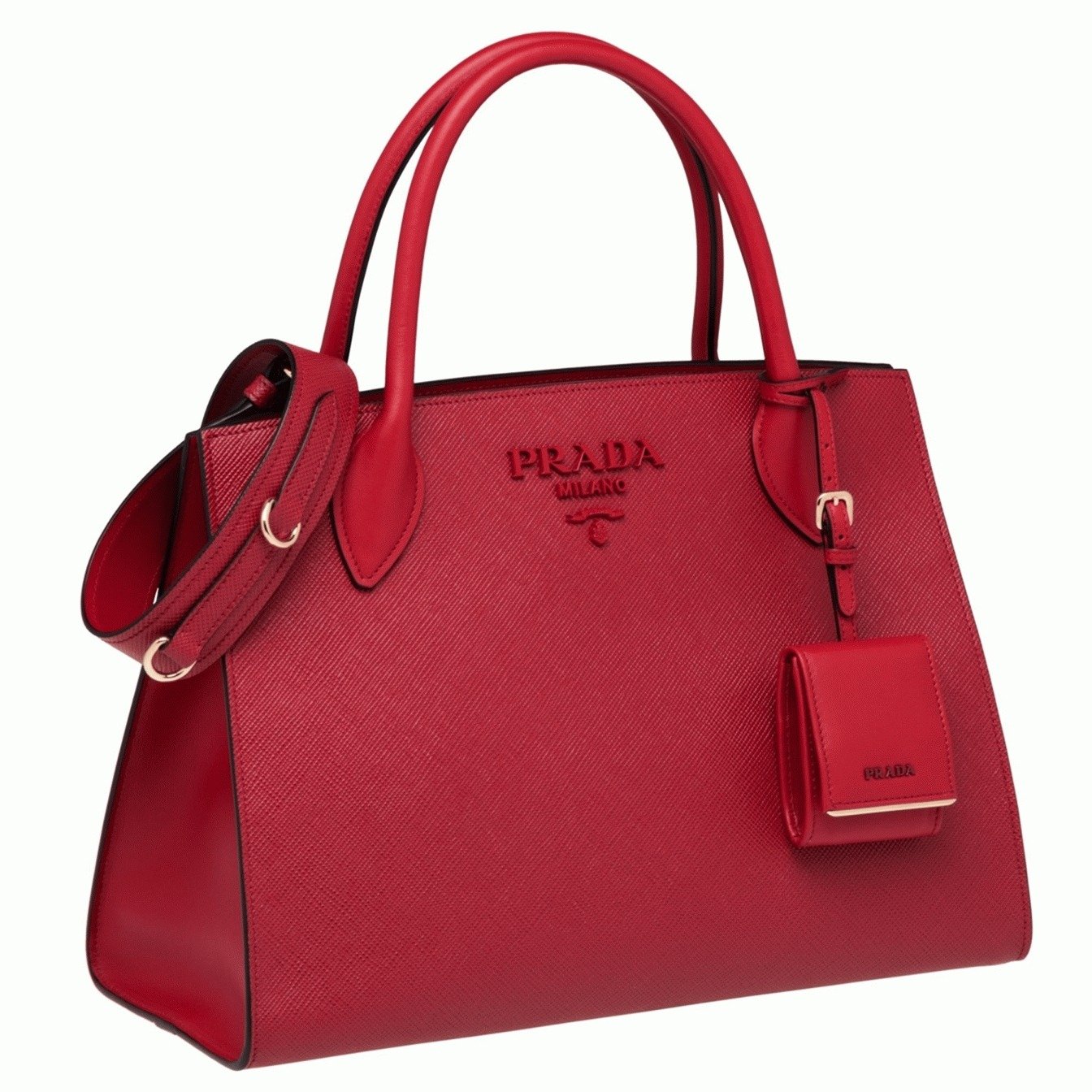 48A27B22-C369-842D-1890-15437AFDEC38.jpg Prada Monochrome Medium Bag Replica in Red - Image 1
