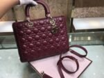 Dior Lady Dior Large Bag Fake in Bordeaux - Image 3