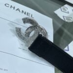 Chanel Red Patent Leather CC Logo Belt - Image 3